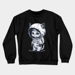 Purrfectly Out of This World: A Cat in a Spacesuit Crewneck Sweatshirt